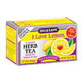 Bigelow Herb Tea Bags I Love Lemon All Natural Caffeine Free Left Picture